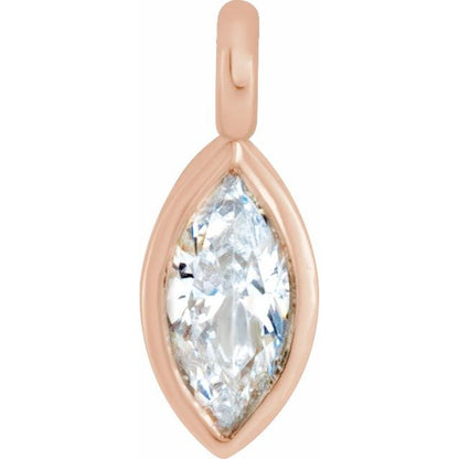 .03 CT Natural Diamond Dangle, 2.13 mm x 5.6 mm