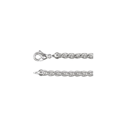 Sterling Silver Wheat 18" Chain (CH267)