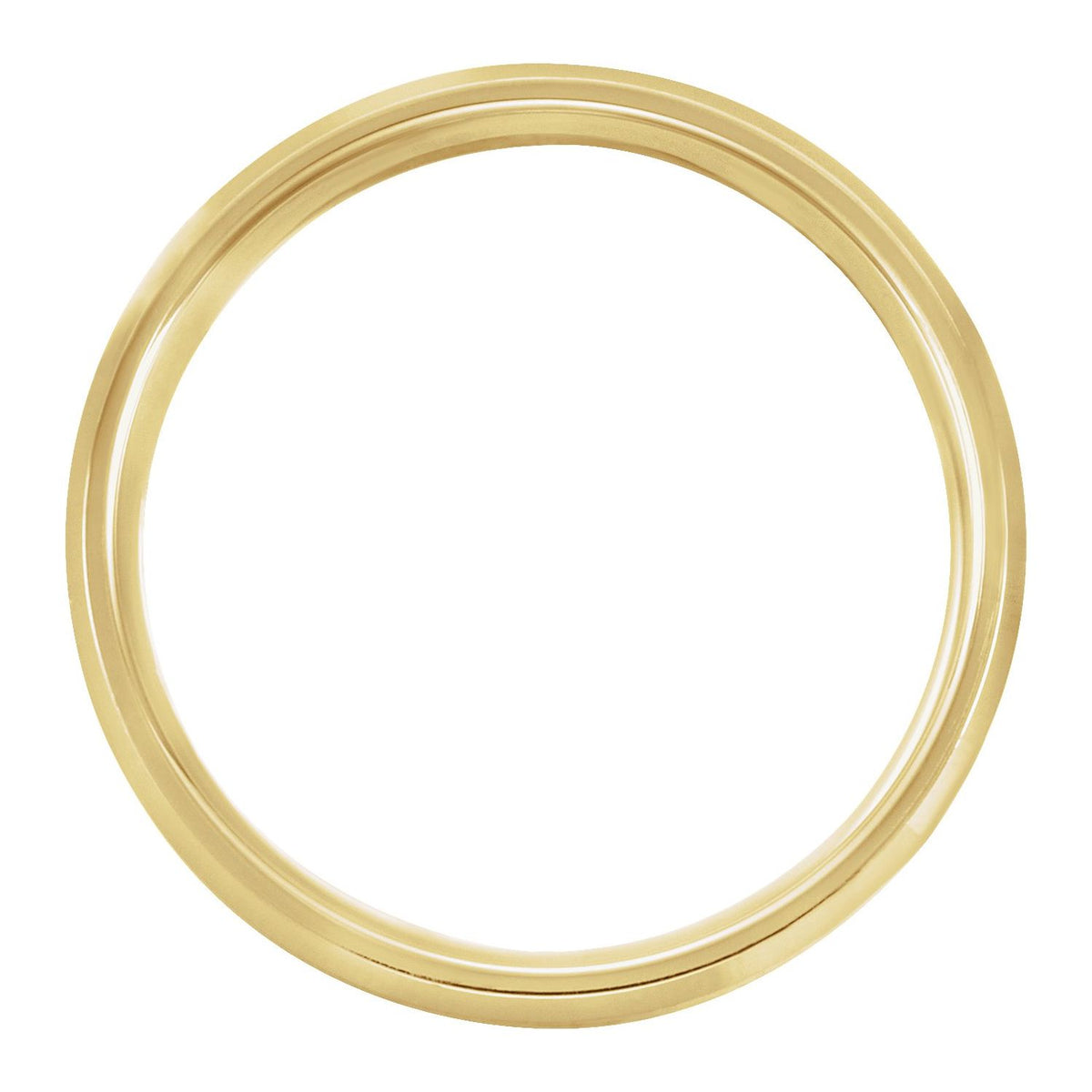 Beveled-Edge Comfort-Fit Flat Band, 6 mm