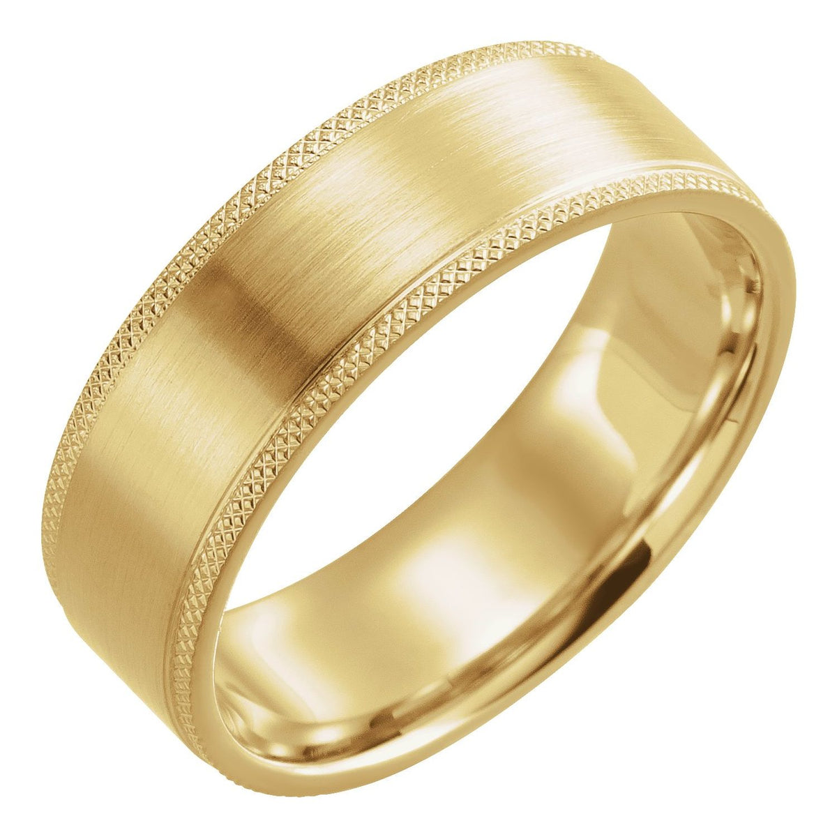 Knurled Stepped-Edge Flat Band