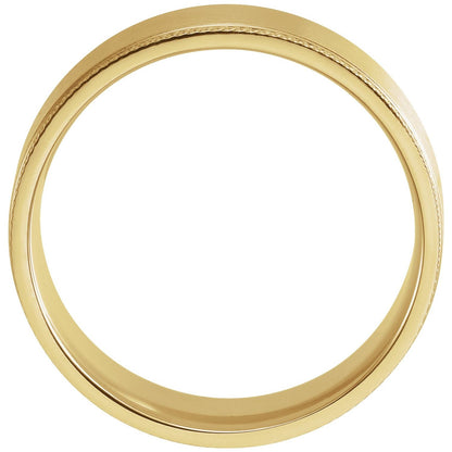 Knurled Stepped-Edge Flat Band