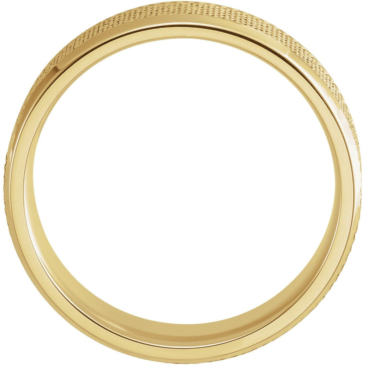 Knurled Beveled-Edge Band