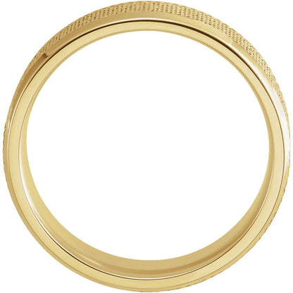 Knurled Beveled-Edge Band