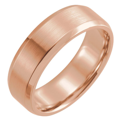 Beveled-Edge Band with Satin Finish