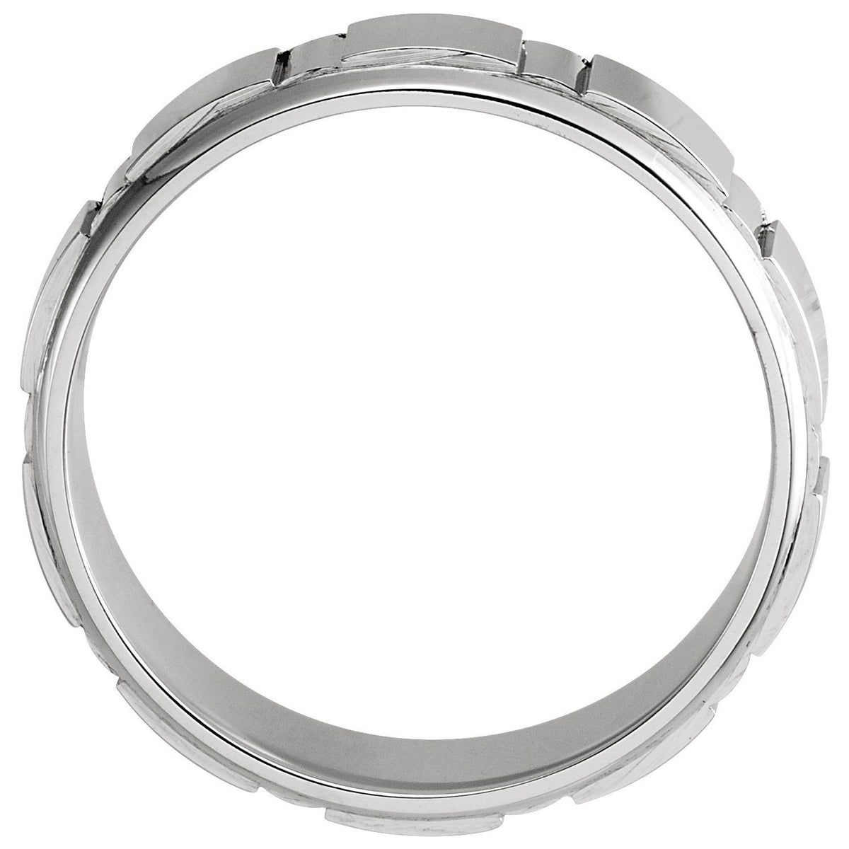 Platinum Grooved Flat Band