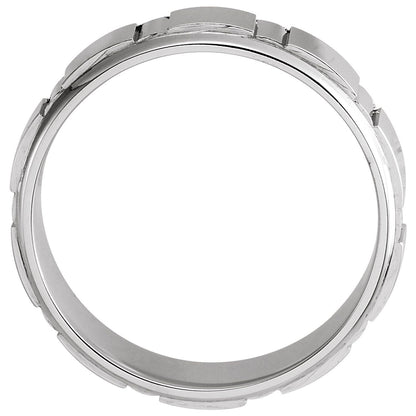 Platinum Grooved Flat Band