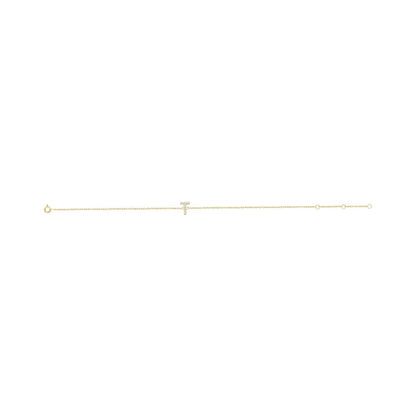 .05 CTW Natural Diamond Initial 6-7" Bracelet