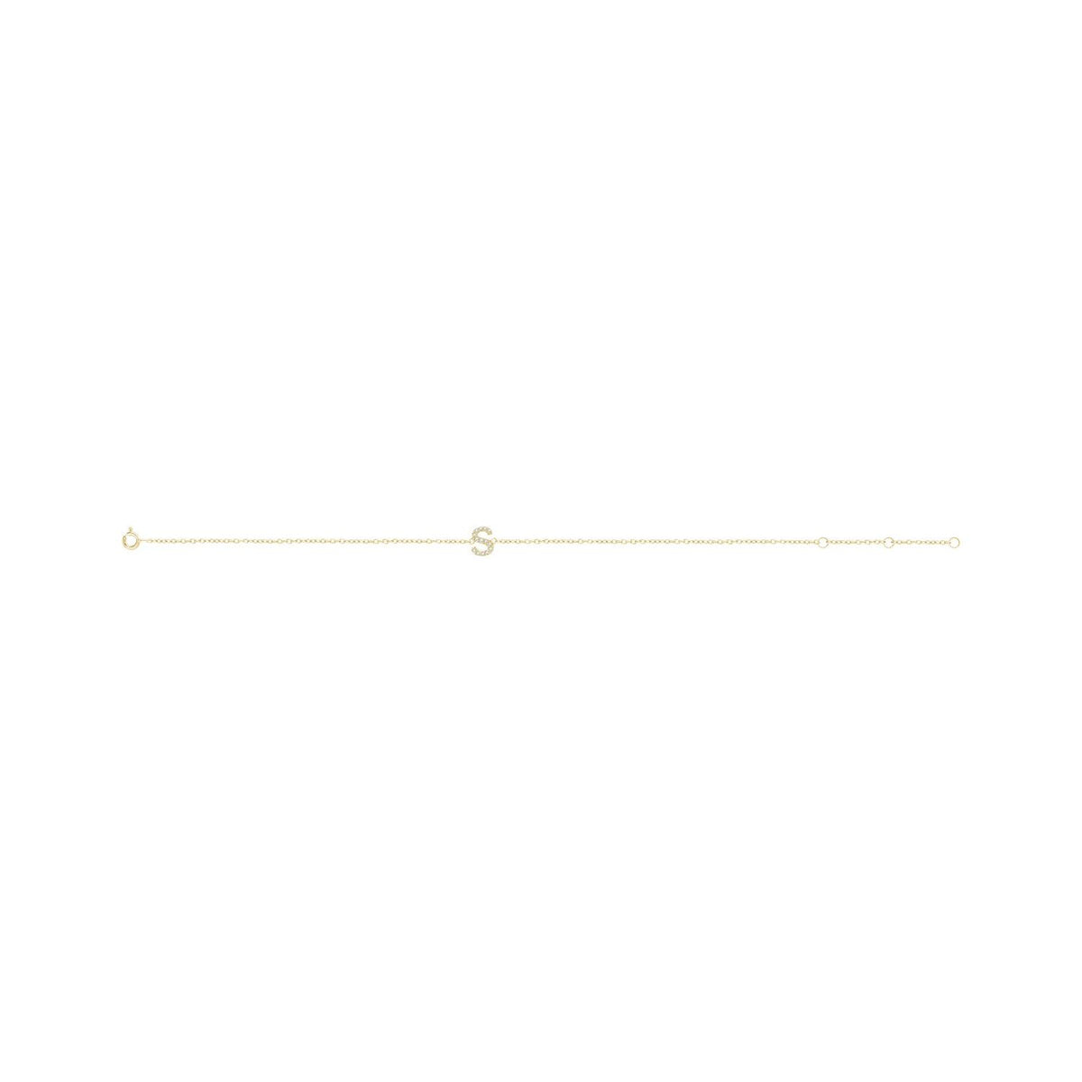 .05 CTW Natural Diamond Initial 6-7" Bracelet