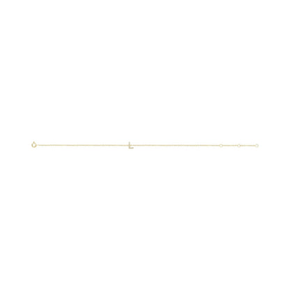 .04 CTW Natural Diamond Initial 6-7" Bracelet
