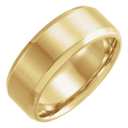 Beveled-Edge Band with Satin Finish