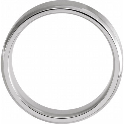 Beveled-Edge Comfort-Fit Flat Band, 6 mm