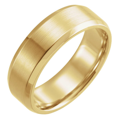 Beveled-Edge Band with Satin Finish