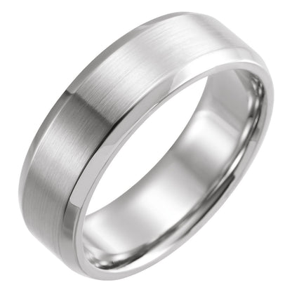 Beveled-Edge Comfort-Fit Flat Band, 6 mm