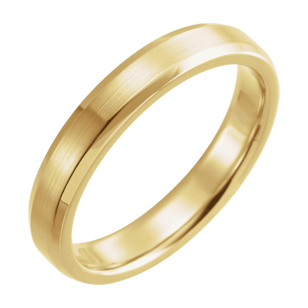 Beveled-Edge Band with Satin Finish