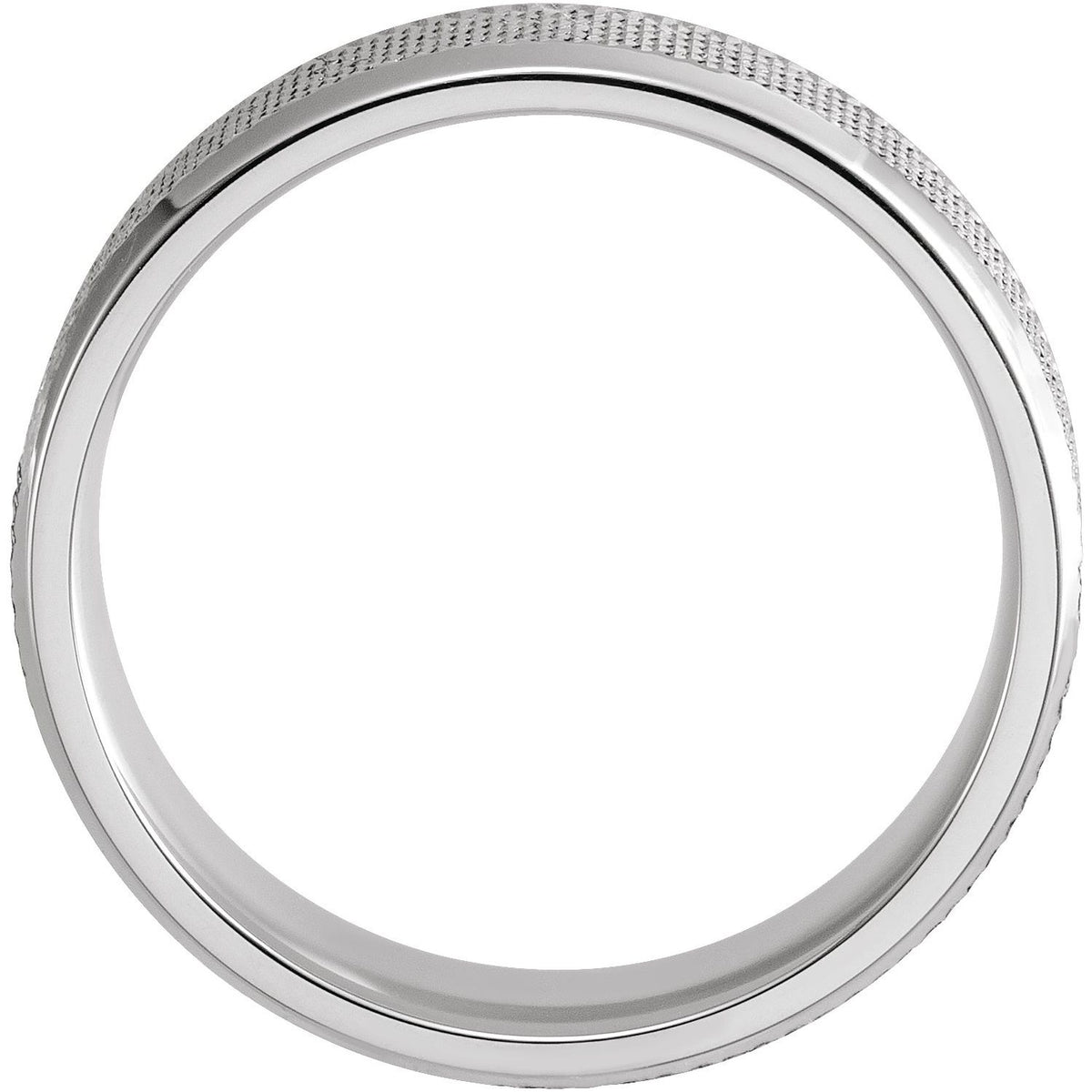 Knurled Beveled-Edge Band
