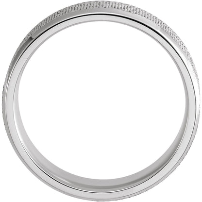 Knurled Beveled-Edge Band