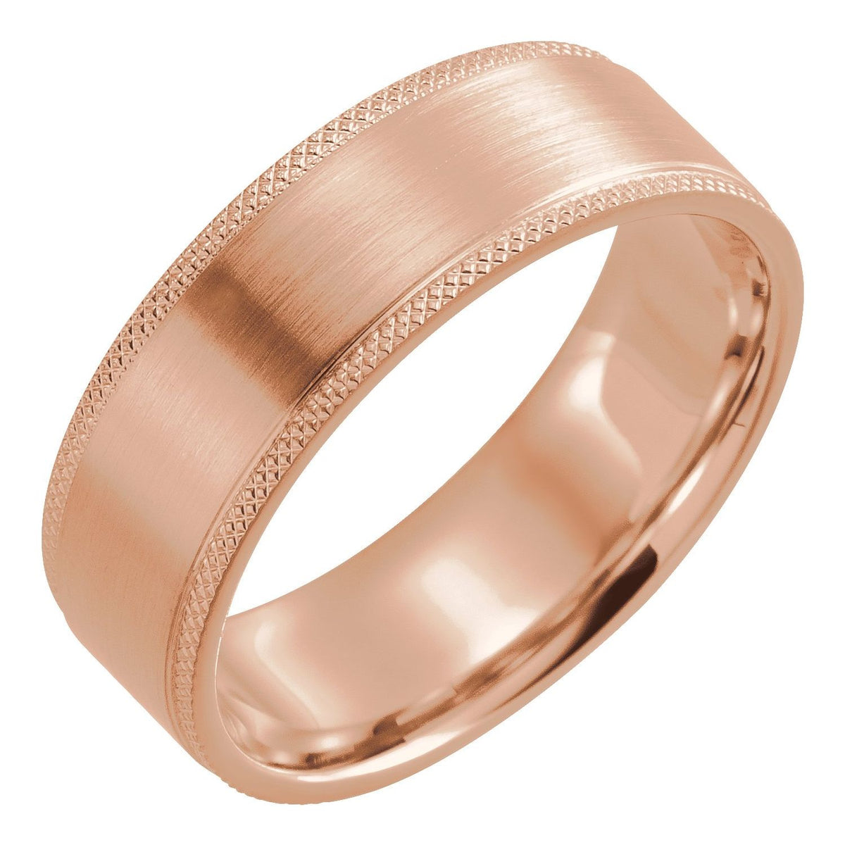 Knurled Stepped-Edge Flat Band