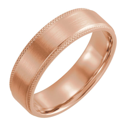 Knurled Stepped-Edge Flat Band