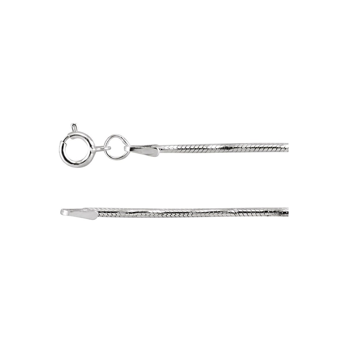 Sterling Silver Diamond-Cut Snake 20" Chain