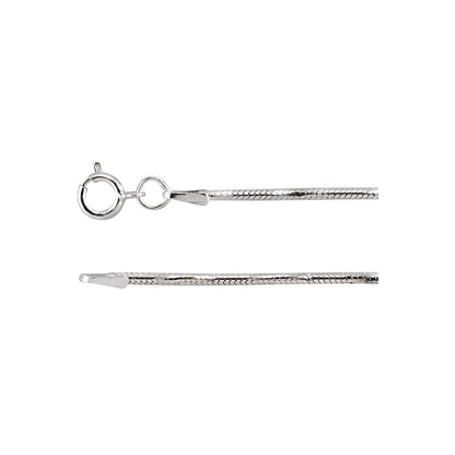 Sterling Silver Diamond-Cut Snake 20" Chain