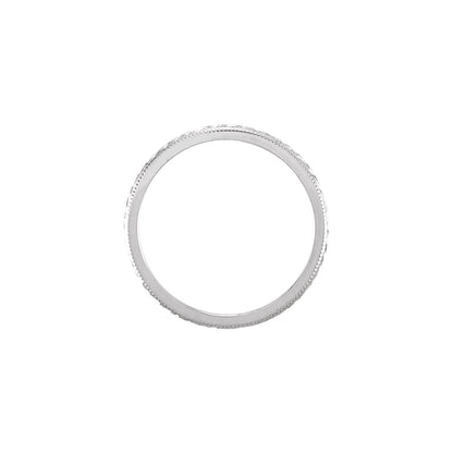 Milgrain Hand-Engraved Wheat Pattern Flat Band