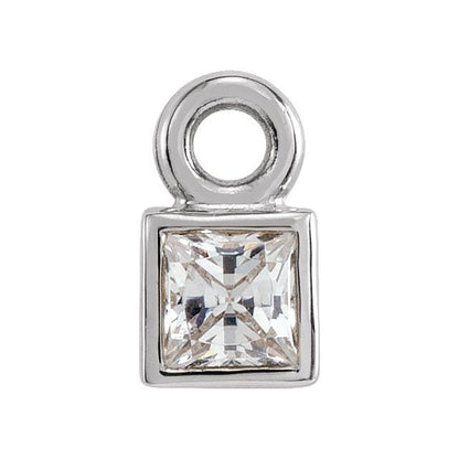 .05 CT Lab-Grown Diamond Bezel Dangle, 2.57 mm x 4.52 mm, Bezel-Set