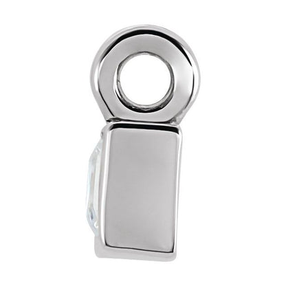 .05 CT Lab-Grown Diamond Bezel Dangle, 2.57 mm x 4.52 mm