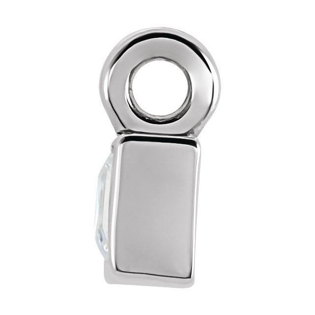 1/6 CT Lab-Grown Diamond Bezel Dangle, 3.56 mm x 5.51 mm