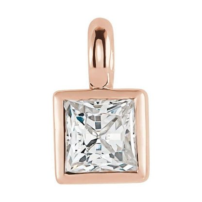 .05 CT Lab-Grown Diamond Bezel Dangle, 2.57 mm x 4.52 mm