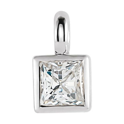 .05 CT Lab-Grown Diamond Bezel Dangle, 2.57 mm x 4.52 mm
