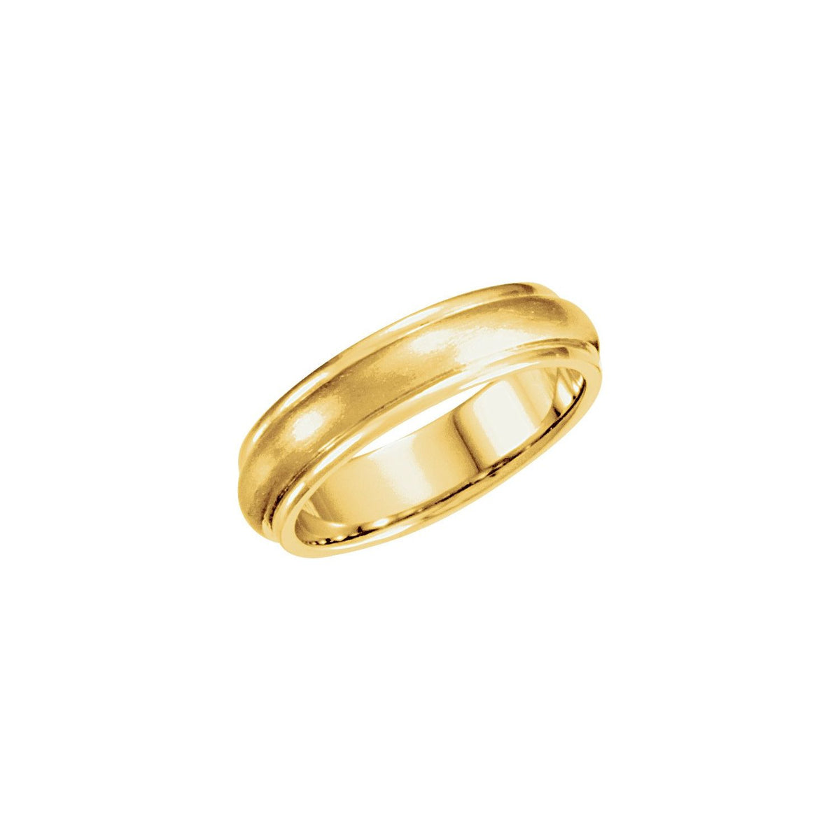 Grooved Comfort-Fit Half Round Band, 5 mm