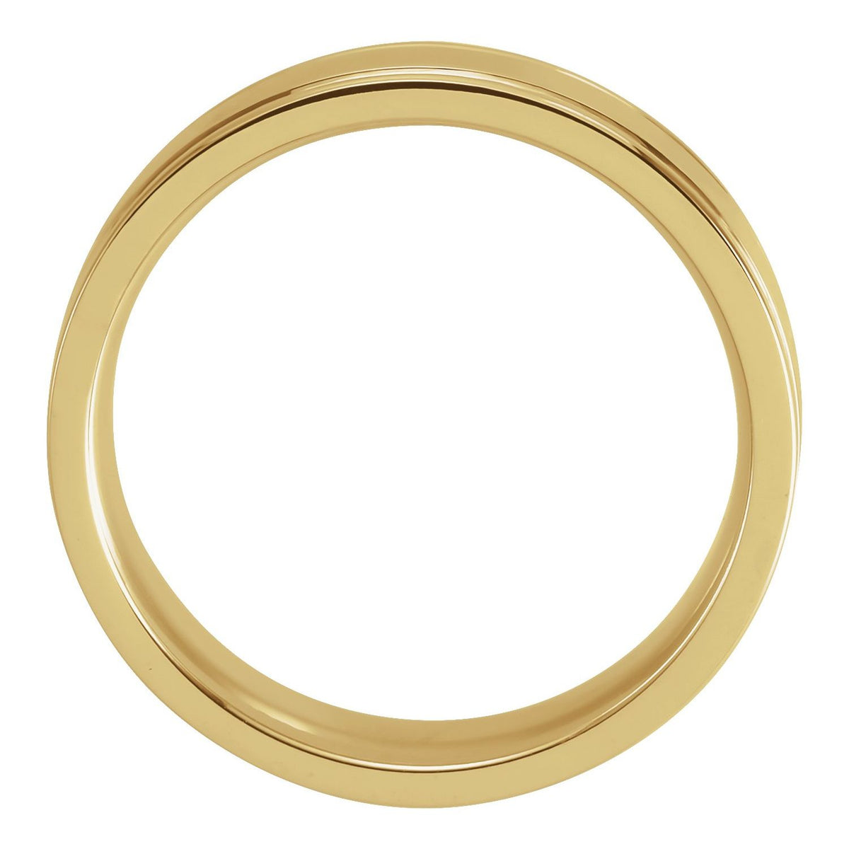 Grooved Comfort-Fit Flat Band, 5 mm (52013)