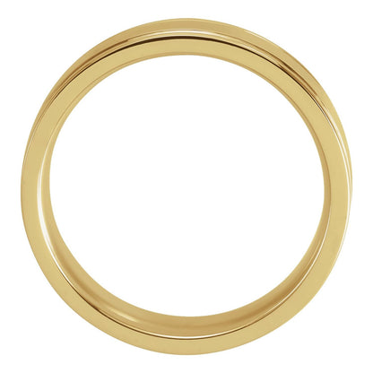 Grooved Comfort-Fit Flat Band, 5 mm (52013)