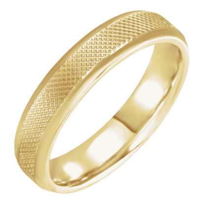 Knurled Beveled-Edge Band