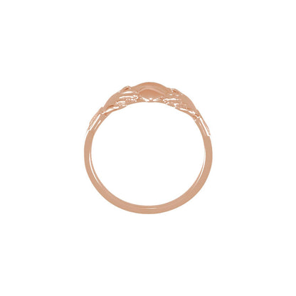 14K Rose Gold 14x12 mm Claddagh Band