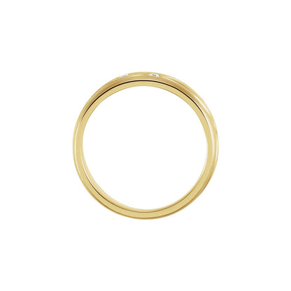 1/5 CTW Natural Diamond Grooved Band