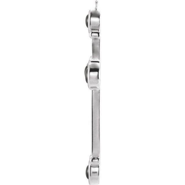 Natural Black Onyx Cross Dangle