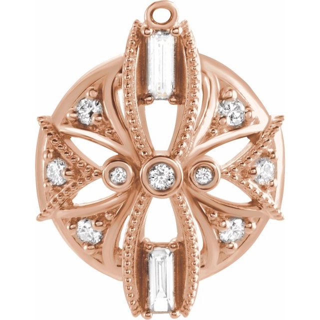 1/4 CTW Natural Diamond Vintage-Inspired Dangle