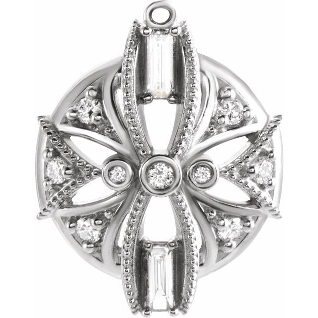 1/4 CTW Natural Diamond Vintage-Inspired Dangle