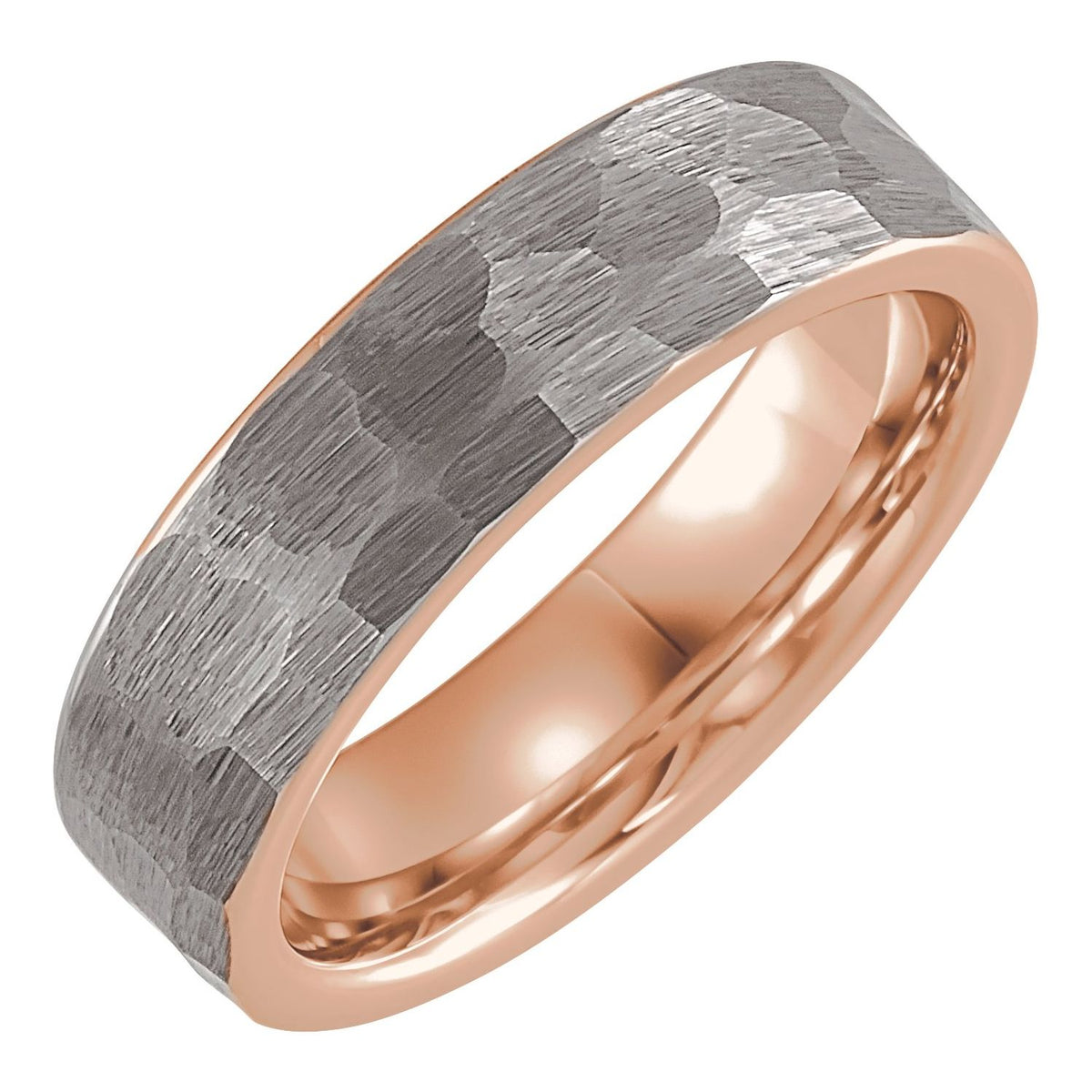 PVD Comfort-Fit Flat Band, 6 mm