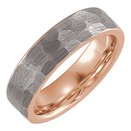PVD Comfort-Fit Flat Band, 6 mm