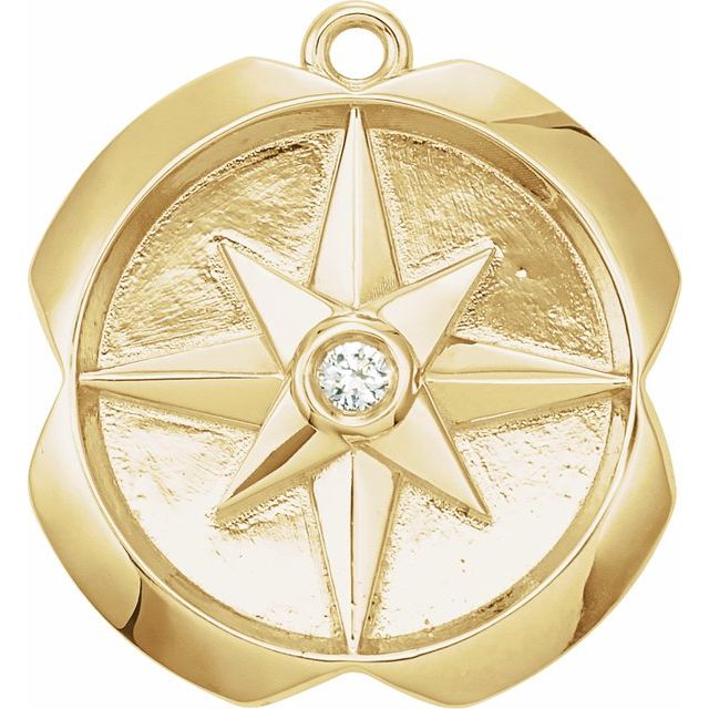 .01 CT Natural Diamond Star Dangle