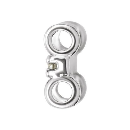 .07 CTW Natural Diamond Bar Link, 2.3 mm x 12.7 mm, Accented