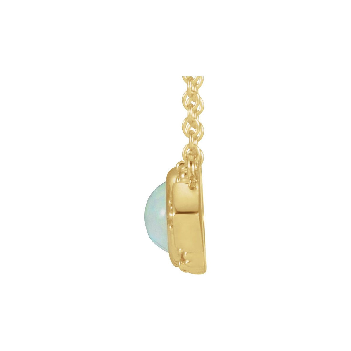 14K Yellow Gold Natural Ethiopian Opal & Natural Pink Sapphire Vintage-Inspired 18" Necklace
