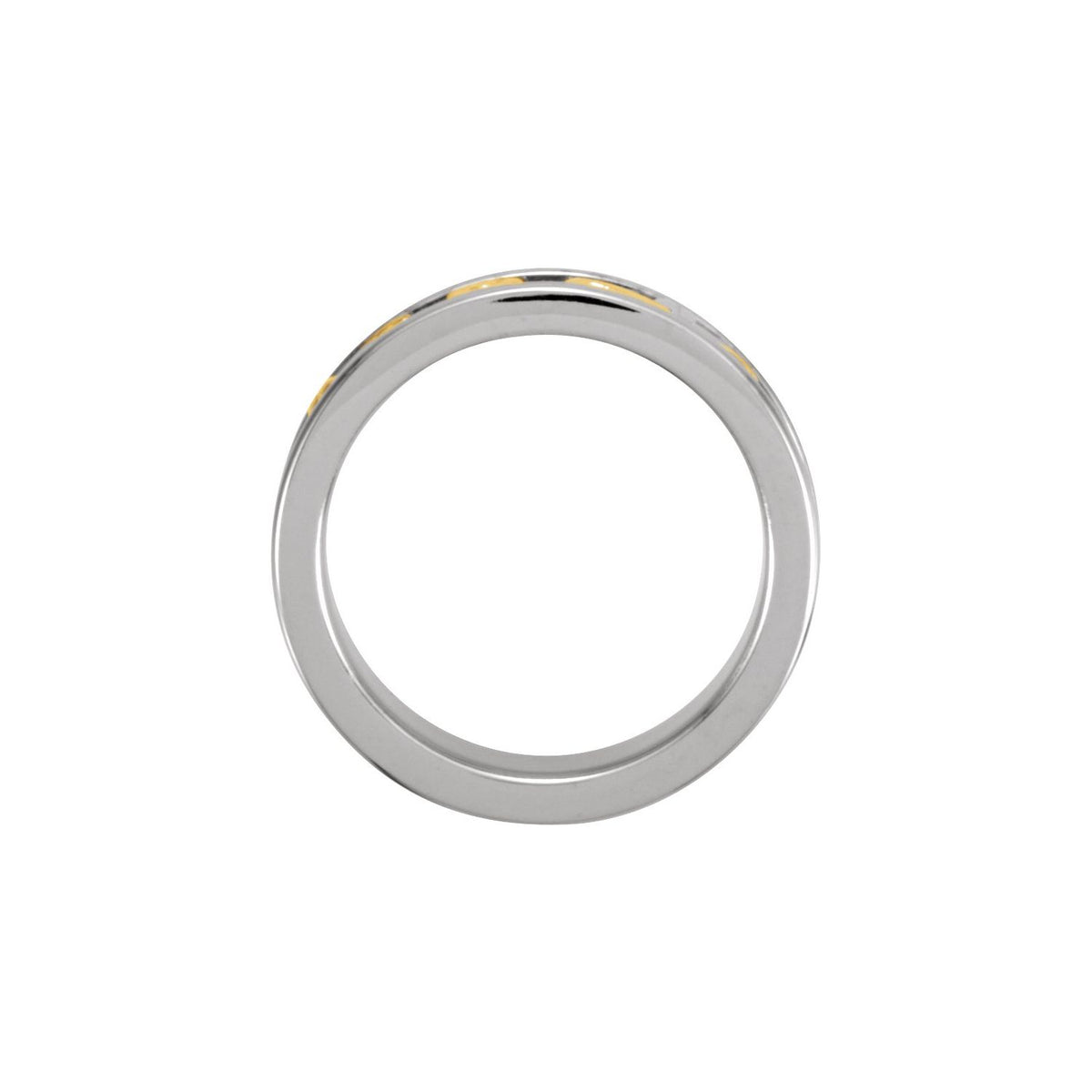 14K White/Yellow Gold Etruscan-Style Band, 6.5 mm, Style 2