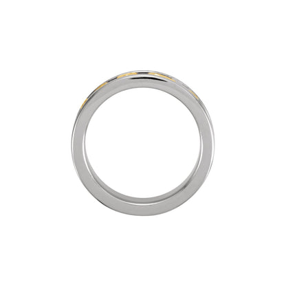 14K White/Yellow Gold Etruscan-Style Band, 6.5 mm, Style 2