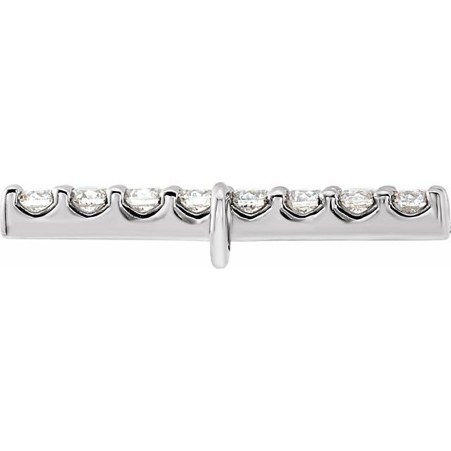 .07 CTW Natural Diamond Bar Link, 2.3 mm x 12.7 mm