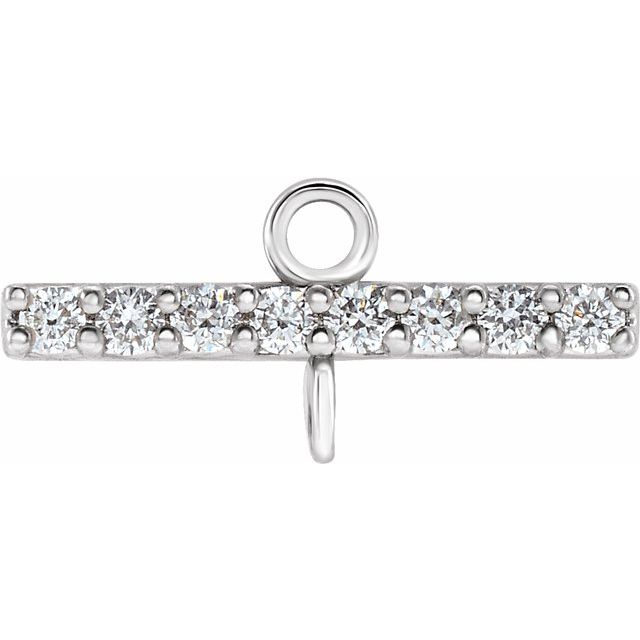 .07 CTW Natural Diamond Bar Link, 2.3 mm x 12.7 mm