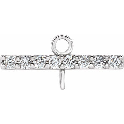 .07 CTW Natural Diamond Bar Link, 2.3 mm x 12.7 mm