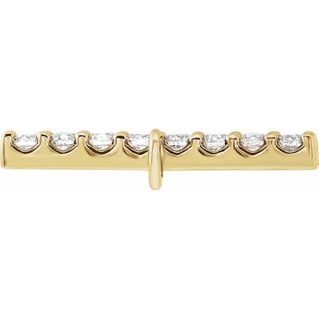 .07 CTW Natural Diamond Bar Link, 2.3 mm x 12.7 mm